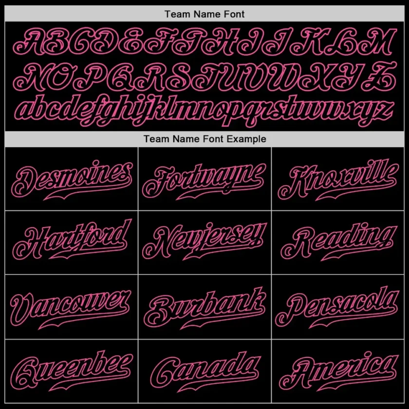 Custom Black Baseball Jersey with Black-Pink - Image 2