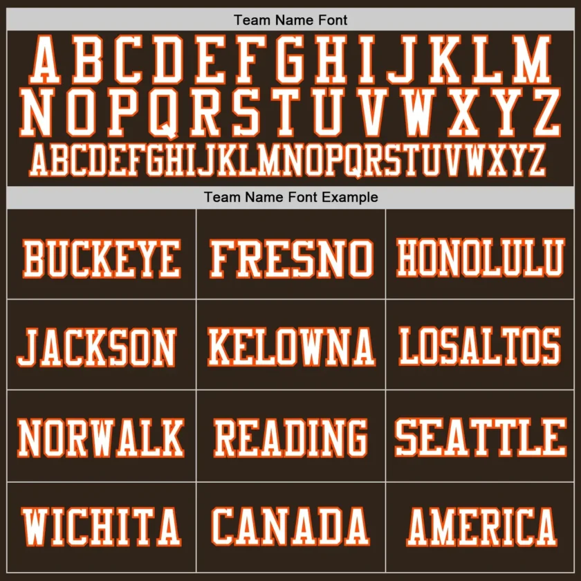 Custom Brown Mesh Football Jersey with Orange - Image 3
