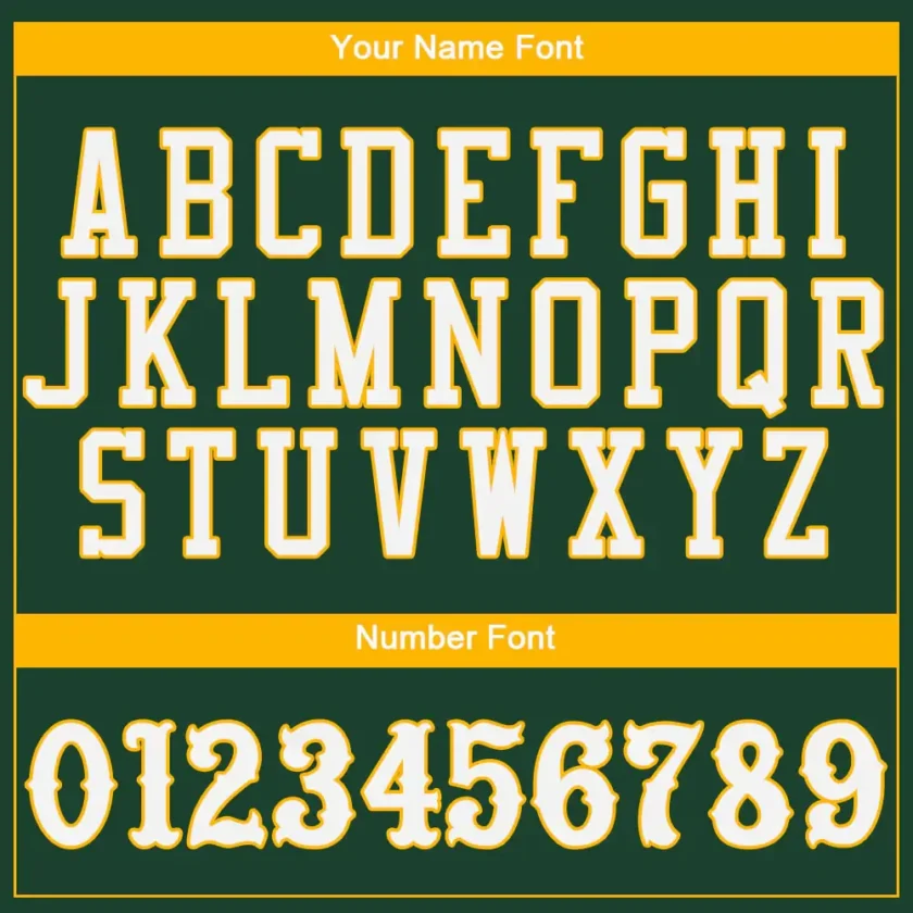 Custom Green Baseball Jersey with White-Gold - Image 2