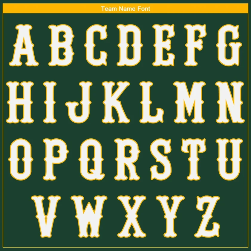 Custom Green Baseball Jersey with White-Gold - Image 3