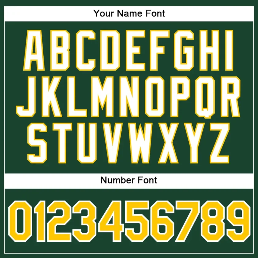 Custom Green Pinstripe Baseball Jersey with Gold-White - Image 3