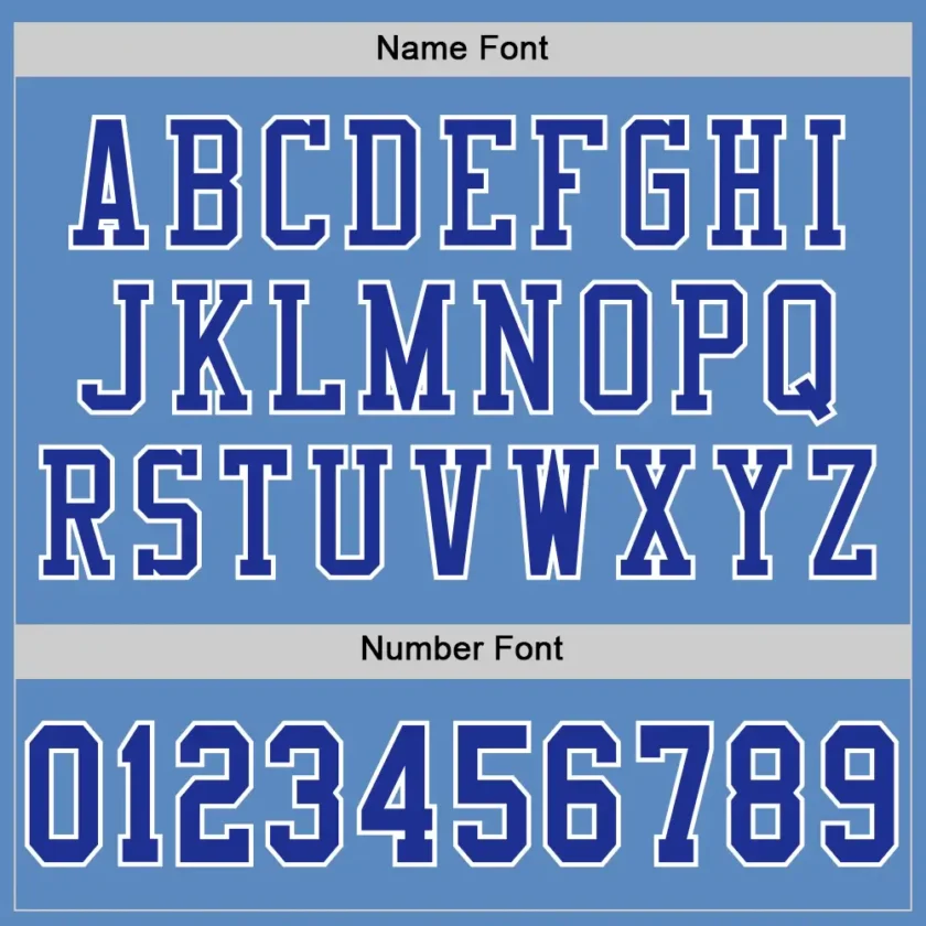 Custom Light Blue Mesh Football Jersey with Royal - Image 3
