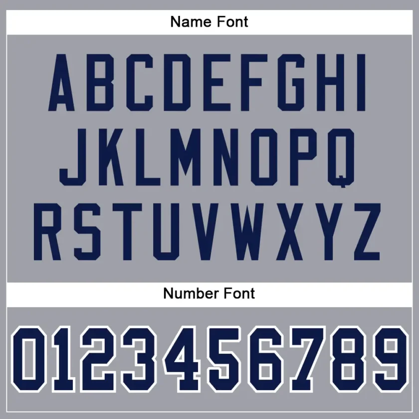 Custom Light Gray Mesh Football Jersey with Navy-White - Image 3