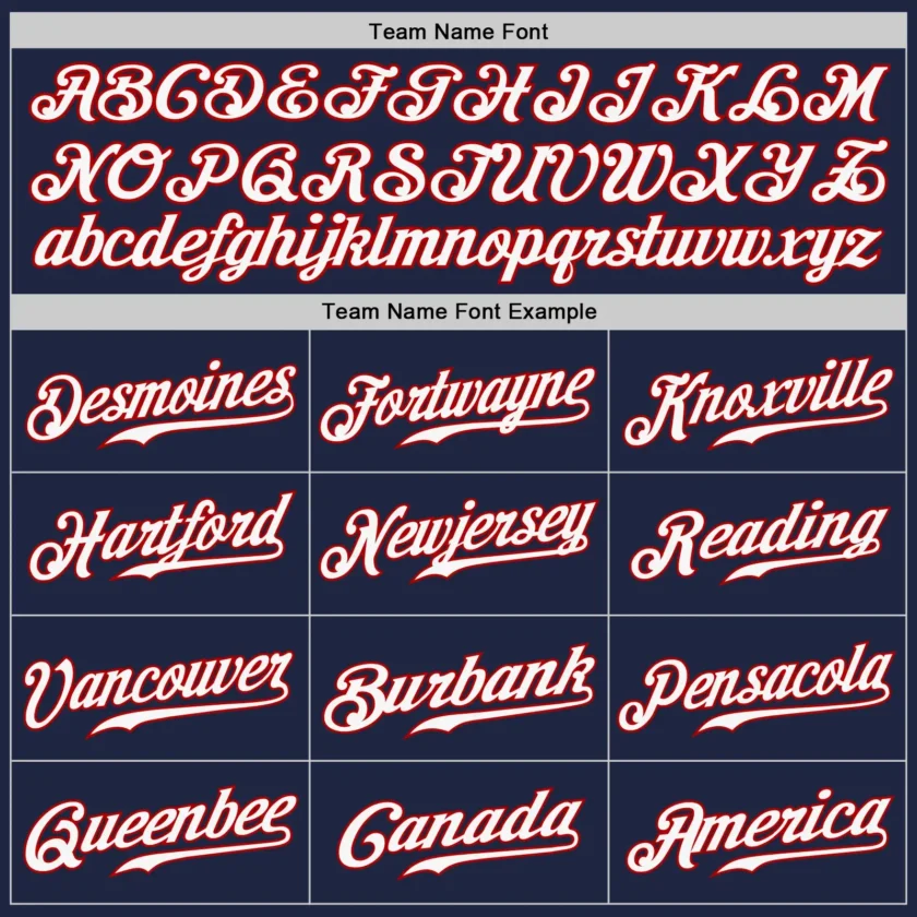Custom Navy Baseball Jersey with Red-White - Image 3