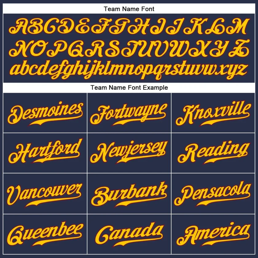 Custom Navy Baseball Jersey with White-Gold - Image 2