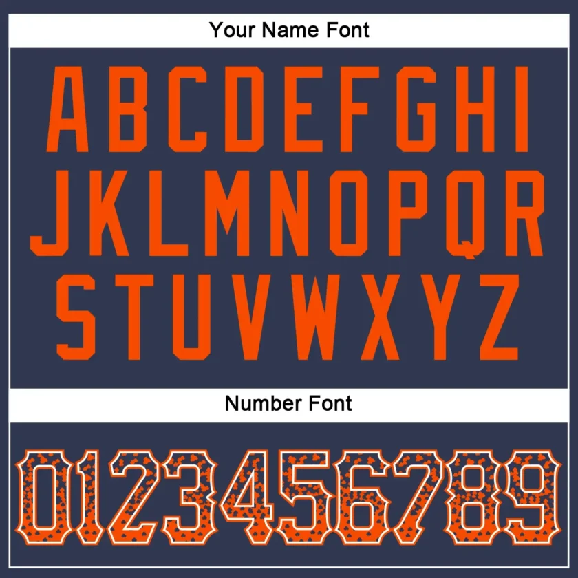 Custom Navy Drift Fashion Baseball Jersey with Orange-White - Image 3