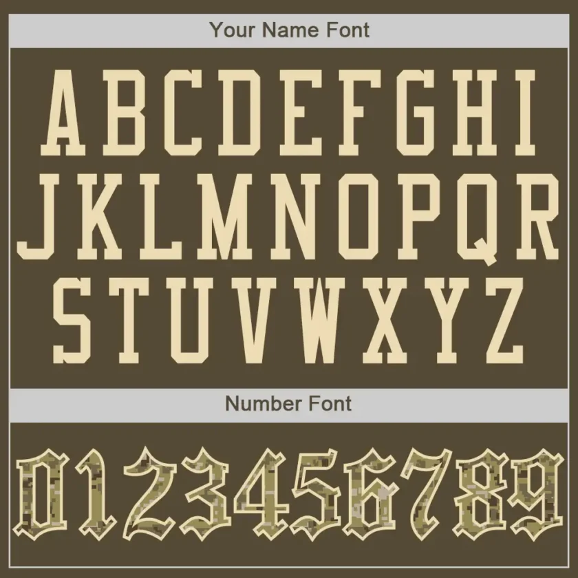 Custom Olive USA Flag Fashion Baseball Jersey with Camo-Cream - Image 2