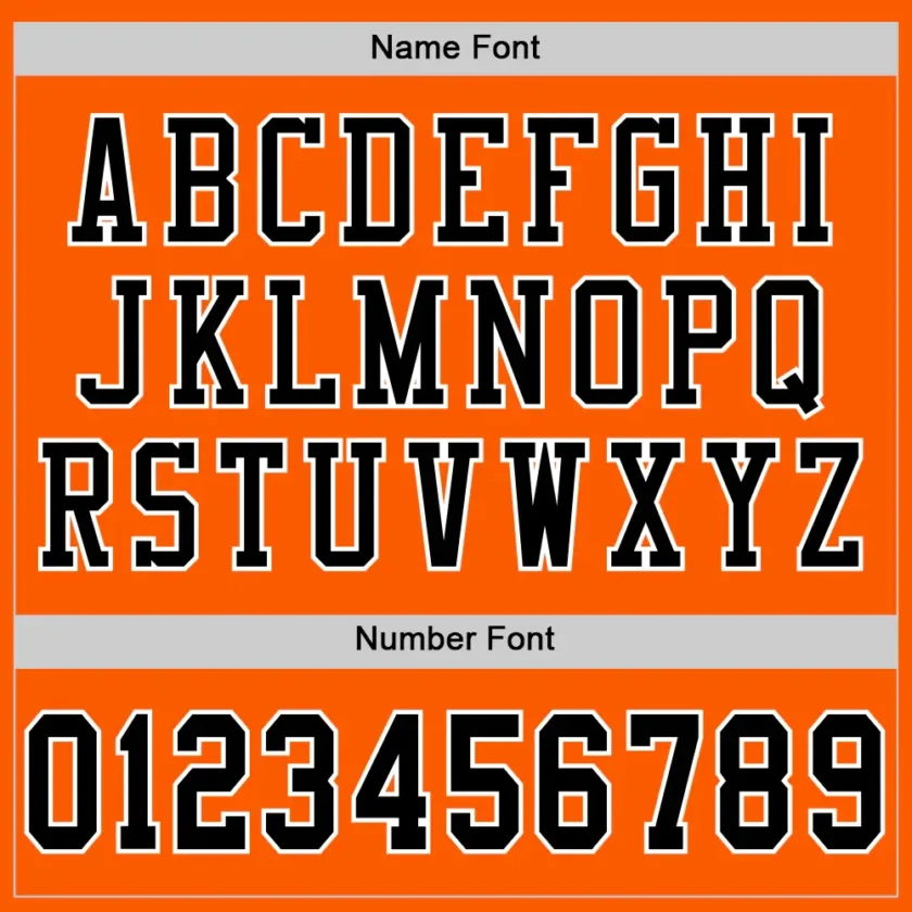 Custom Orange Mesh Football Jersey with Black-White - Image 3