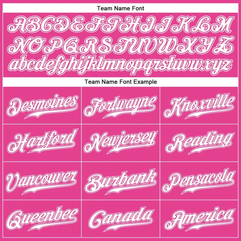 Custom Pink Baseball Jersey with White - Image 2