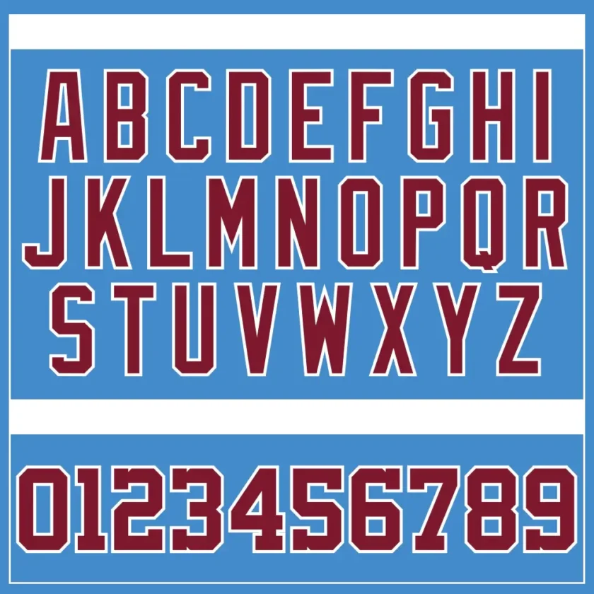 Custom Powder Blue Baseball Jersey with Crimson-White - Image 3