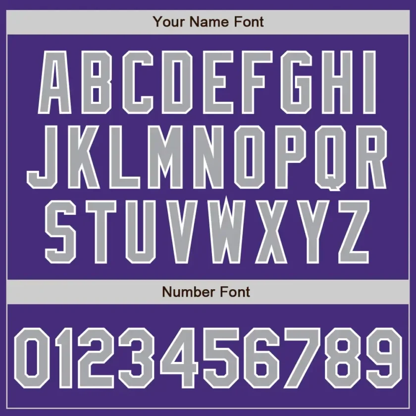 Custom Purple Baseball Jersey with Gray-White - Image 3
