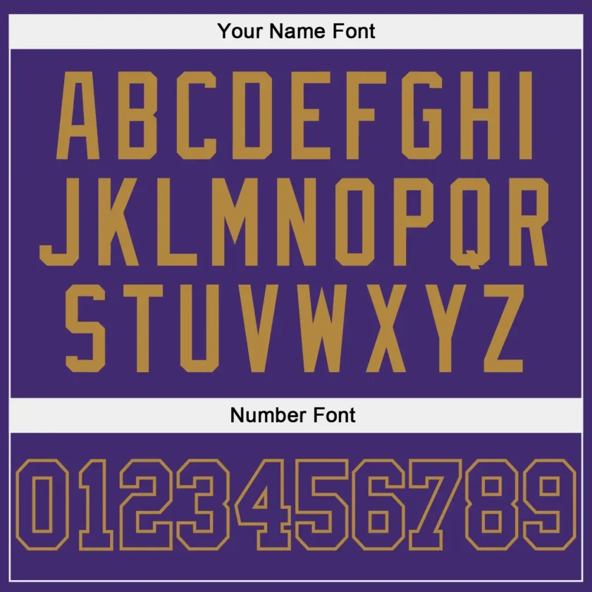 Custom Purple Baseball Jersey with Purple-Old Gold - Image 2