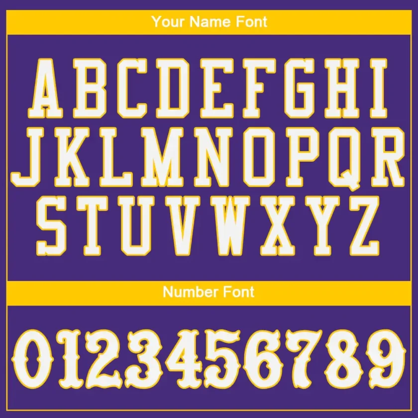 Custom Purple Baseball Jersey with White-Gold - Image 2