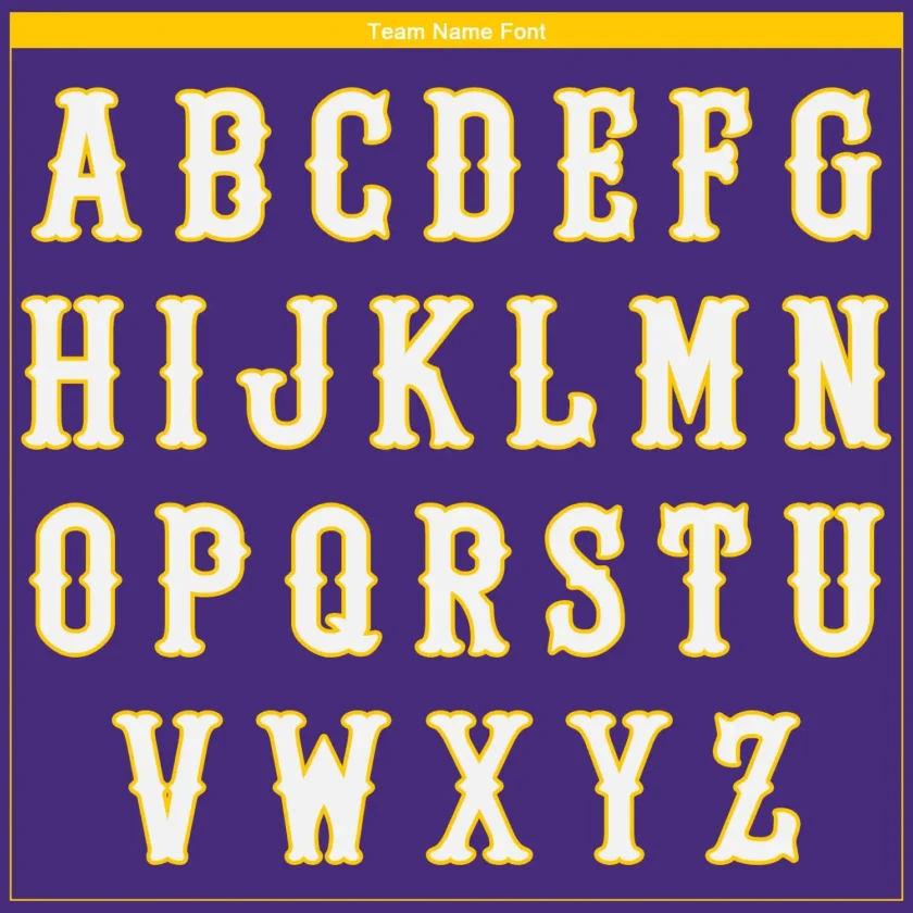 Custom Purple Baseball Jersey with White-Gold - Image 3