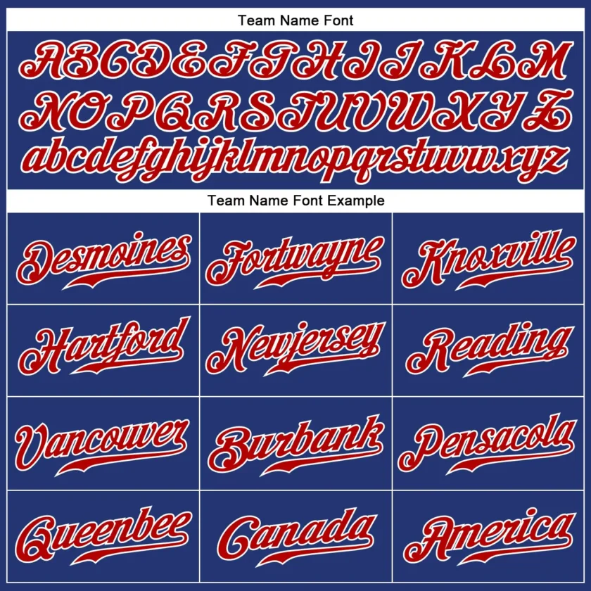 Custom Royal Baseball Jersey with Red-White - Image 2