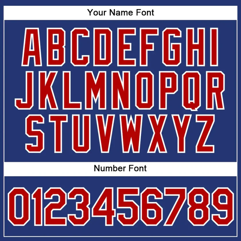 Custom Royal Baseball Jersey with Red-White - Image 3