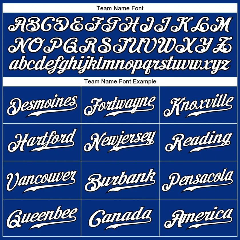 Custom Royal Baseball Jersey with White-Black - Image 2