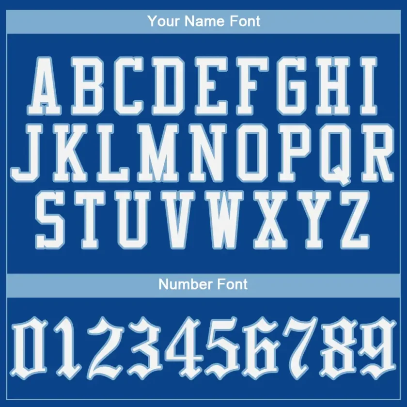 Custom Royal Baseball Jersey with White-Light Blue - Image 2