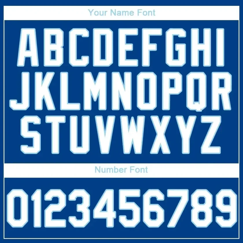 Custom Royal Baseball Jersey with White-Light Blue - Image 2