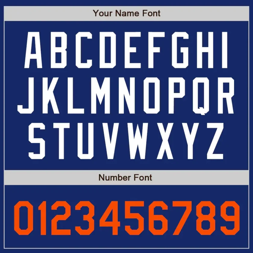 Custom Royal Baseball Jersey with White-Orange - Image 2