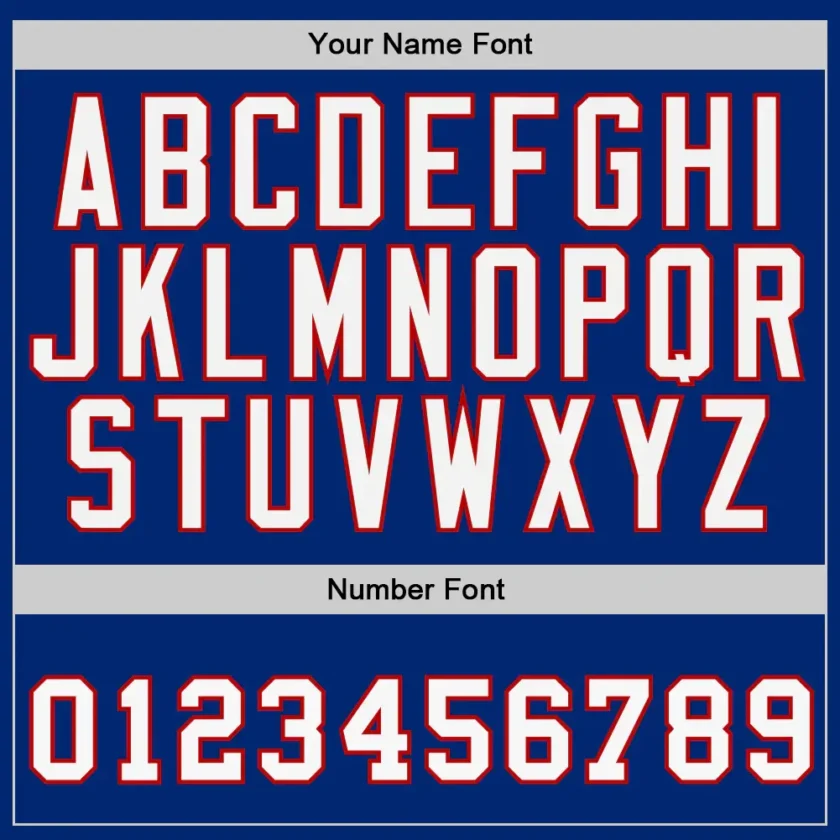 Custom Royal Baseball Jersey with White-Red - Image 2