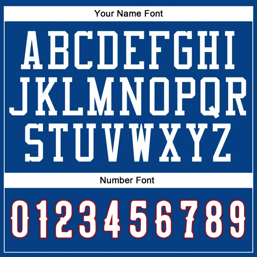 Custom Royal Baseball Jersey with White-Red - Image 3