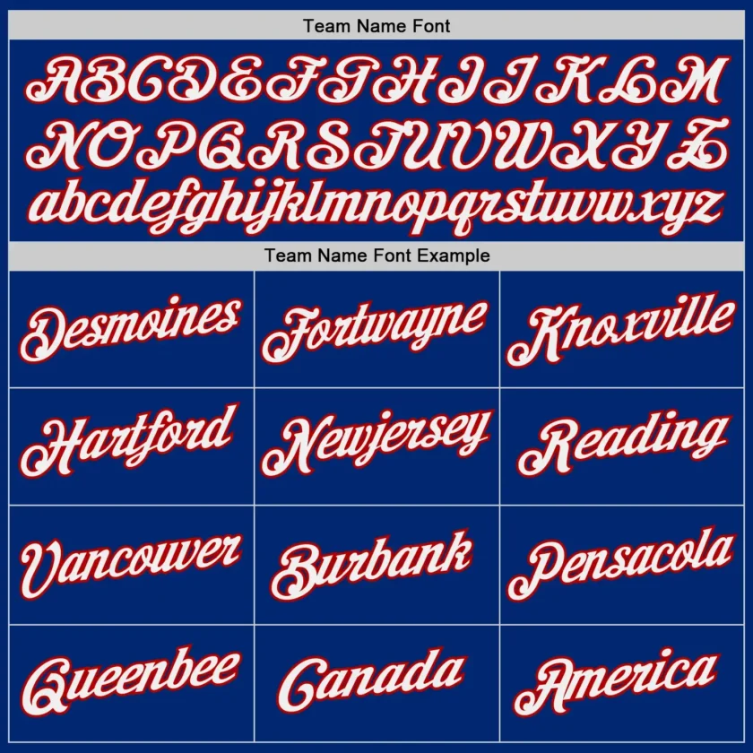 Custom Royal Baseball Jersey with White-Red - Image 3