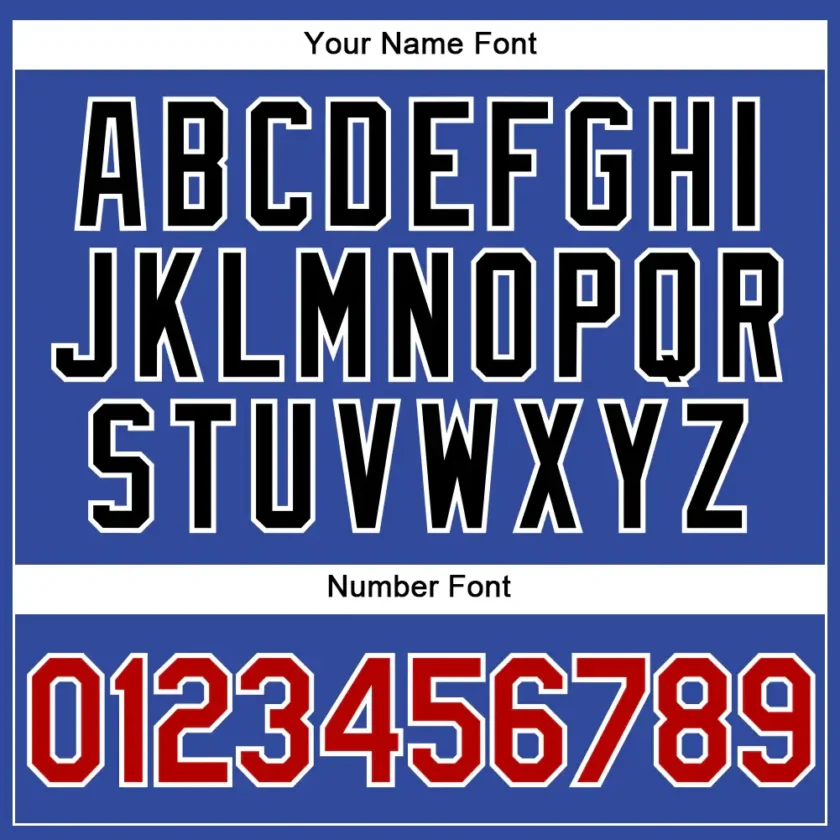 Custom Royal Pinstripe Baseball Jersey with Red-Black - Image 3