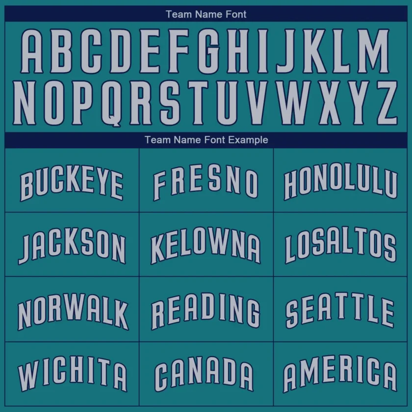 Custom Teal Baseball Jersey with Gray-Navy - Image 3