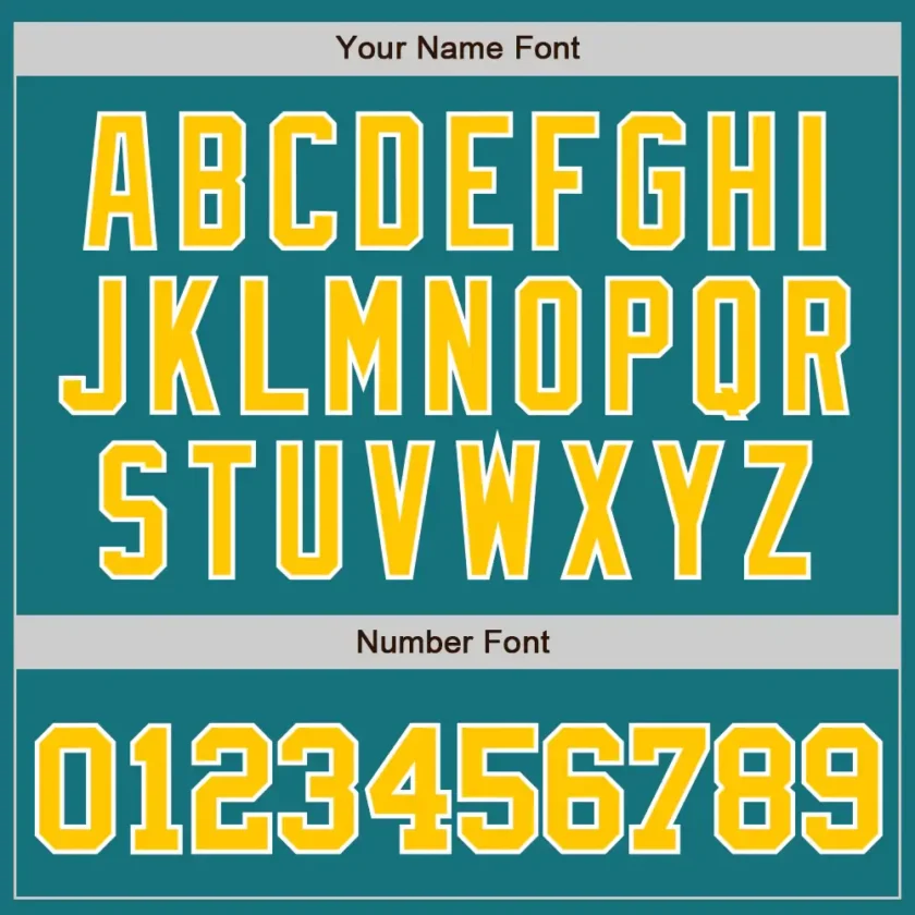 Custom Teal Baseball Jersey with Steel Gold-White - Image 3