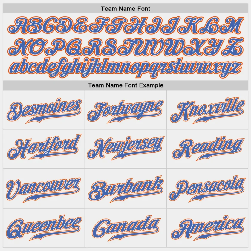 Custom White Baseball Jersey with Blue-Orange - Image 3