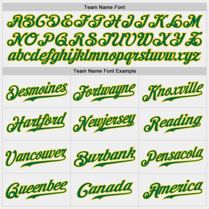 Custom White Baseball Jersey with Kelly Green-Gold - Image 3