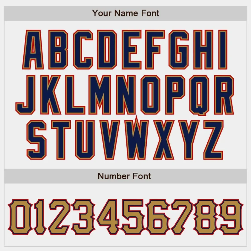 Custom White Baseball Jersey with Old Gold-Navy - Image 2