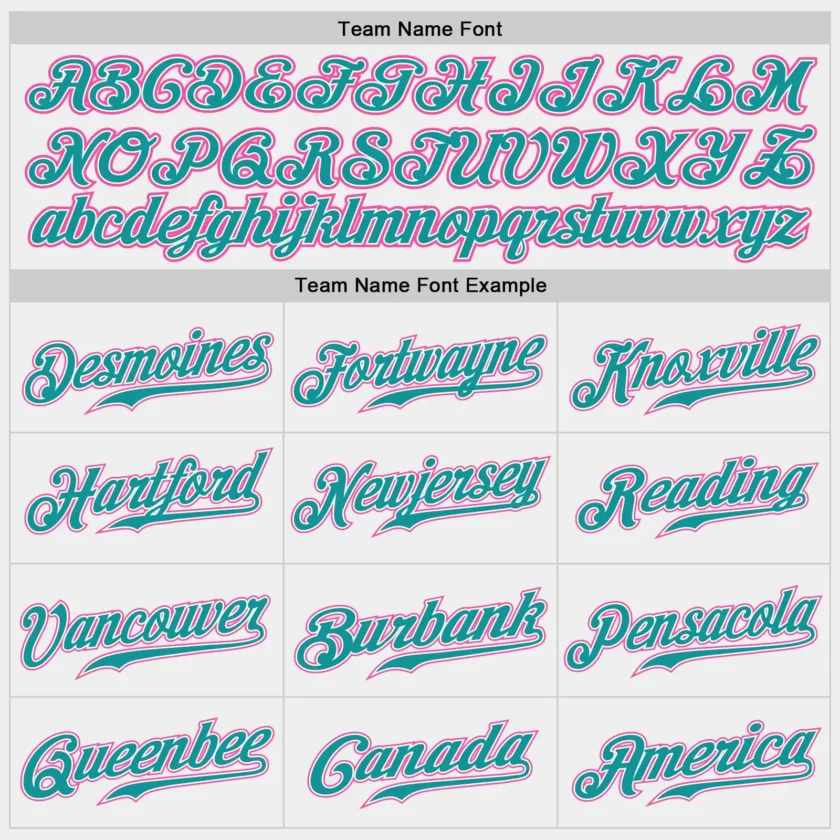 Custom White Baseball Jersey with Teal-Pink - Image 2