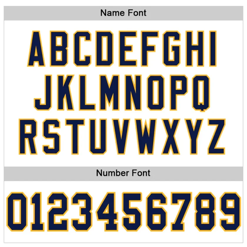 Custom White Mesh Football Jersey with Navy-Gold - Image 3