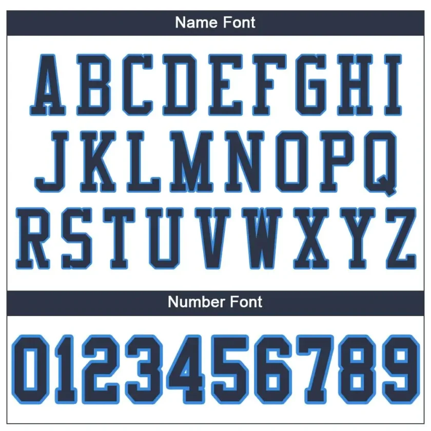 Custom White Mesh Football Jersey with Navy-Powder Blue - Image 2