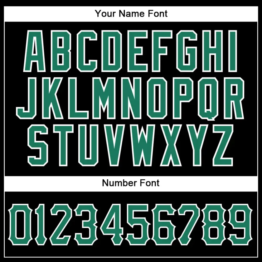 Custom Black Pinstripe Baseball Jersey with Kelly Green-White - Image 3