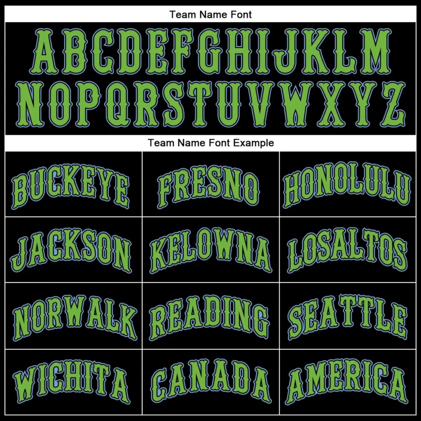 Custom Black Pinstripe Baseball Jersey with Neon Green - Image 2