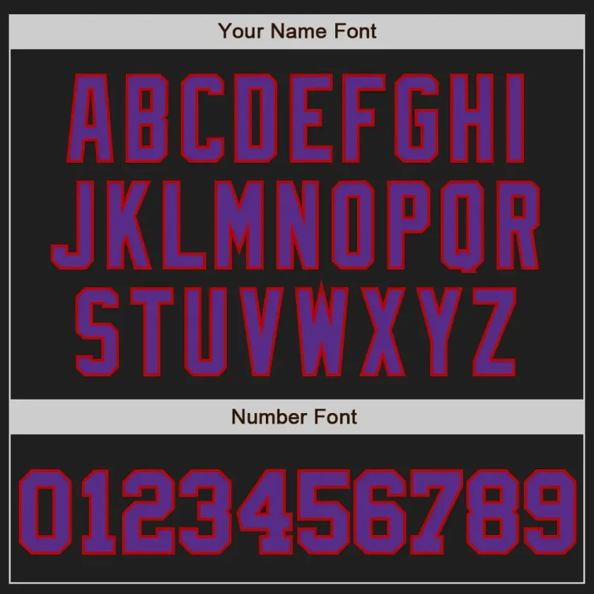 Custom Black Pinstripe Baseball Jersey with Purple-Red - Image 2