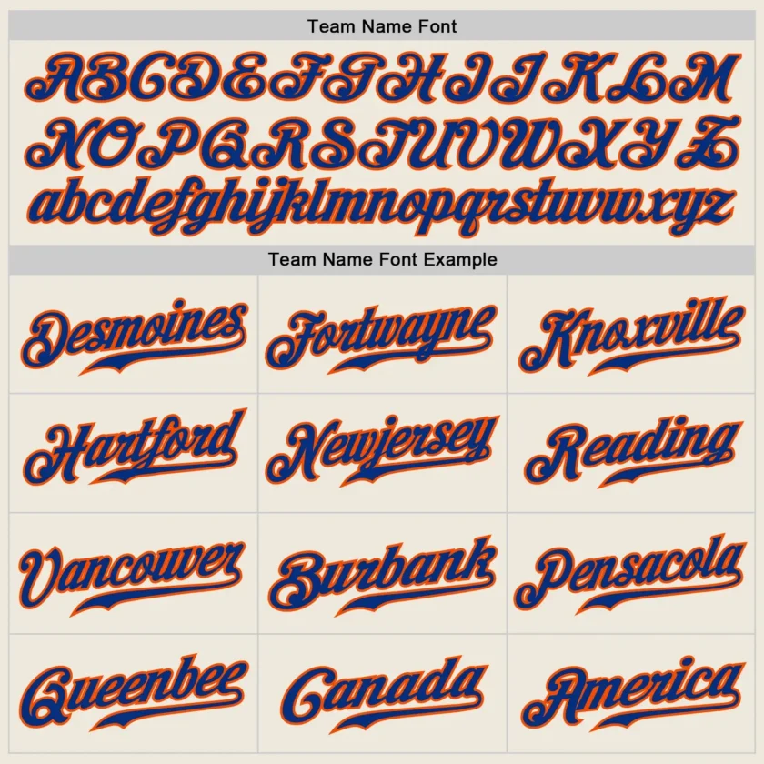 Custom Cream Pinstripe Baseball Jersey with Royal Orange 2