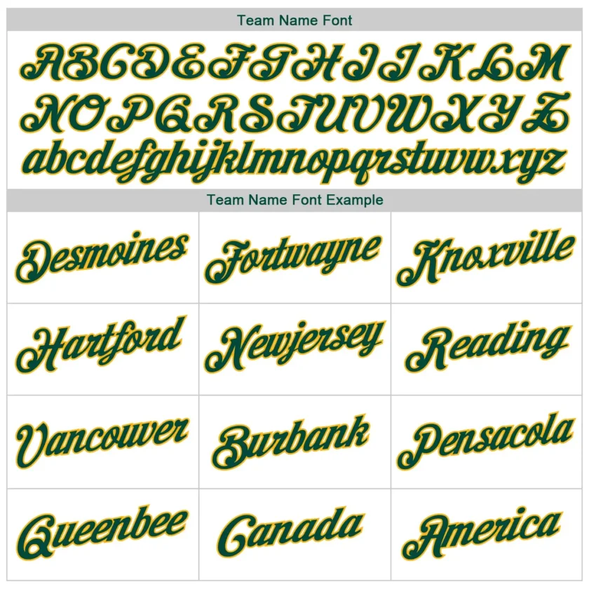 Custom White Baseball Jersey with Green-Gold - Image 2