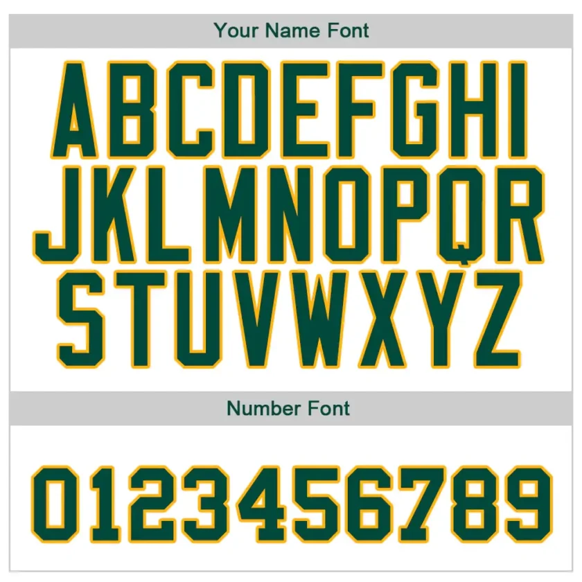 Custom White Baseball Jersey with Green-Gold - Image 3