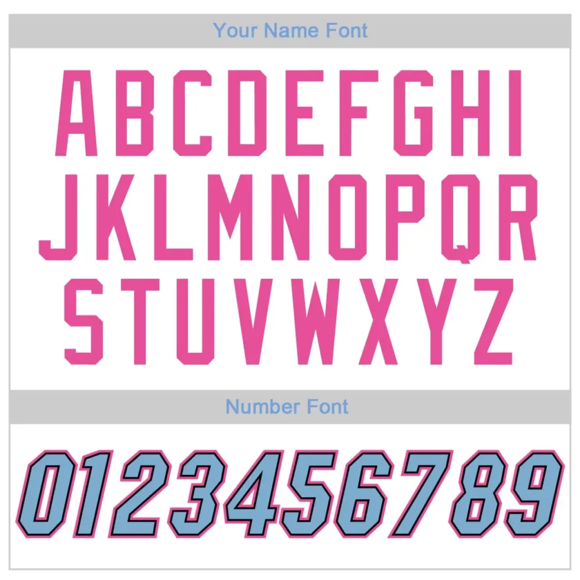 Custom White Baseball Jersey with Light Blue-Pink - Image 3