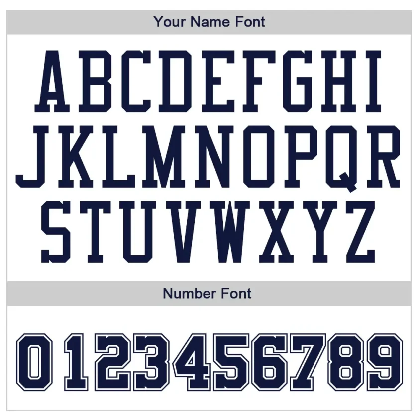 Custom White Baseball Jersey with Navy - Image 3