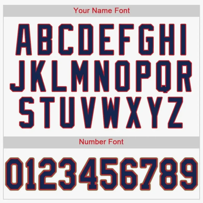Custom White Baseball Jersey with Navy-Red - Image 2