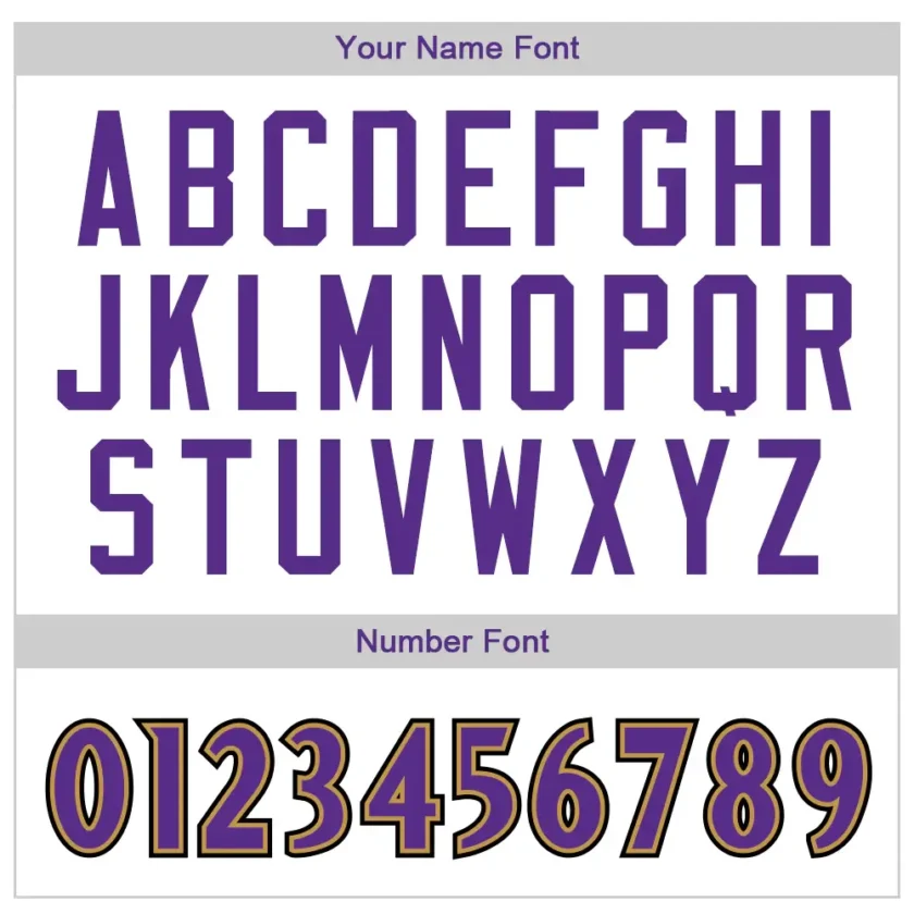 Custom White Baseball Jersey with Purple-Old Gold - Image 3