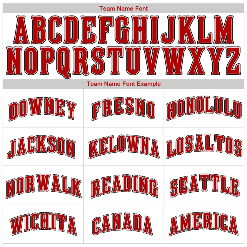 Custom White Baseball Jersey with Red-Black - Image 3