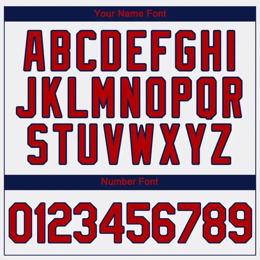 Custom White Baseball Jersey with Red-Navy - Image 2
