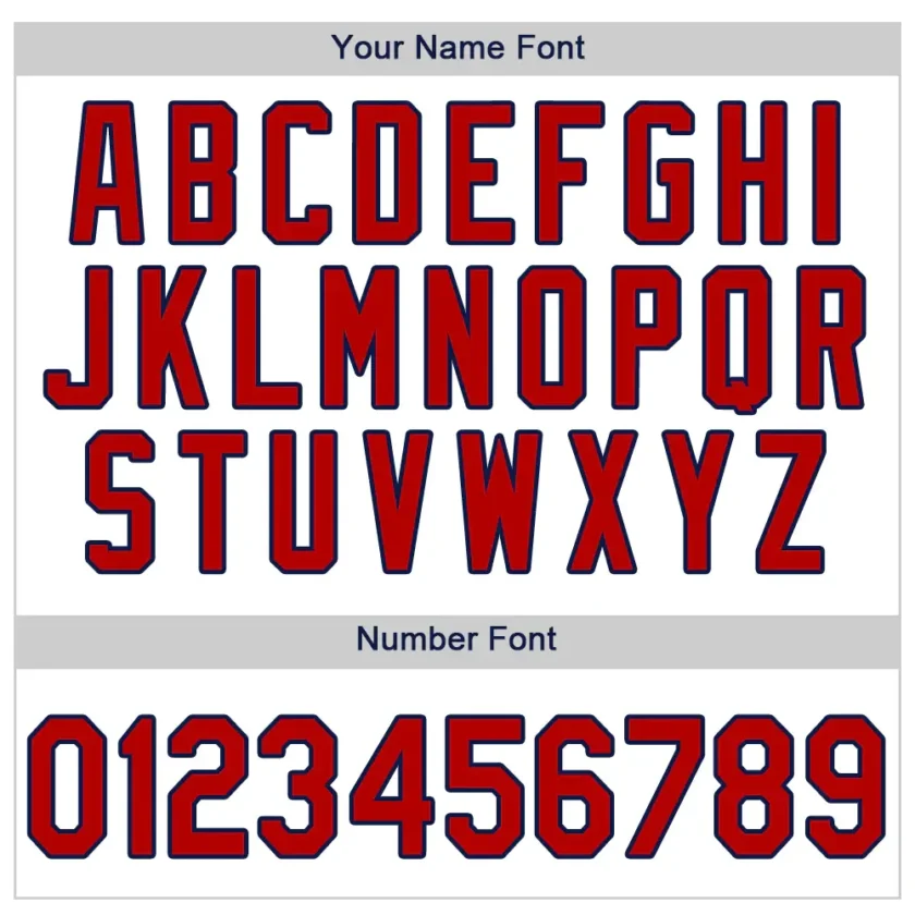 Custom White Baseball Jersey with Red-Navy - Image 2