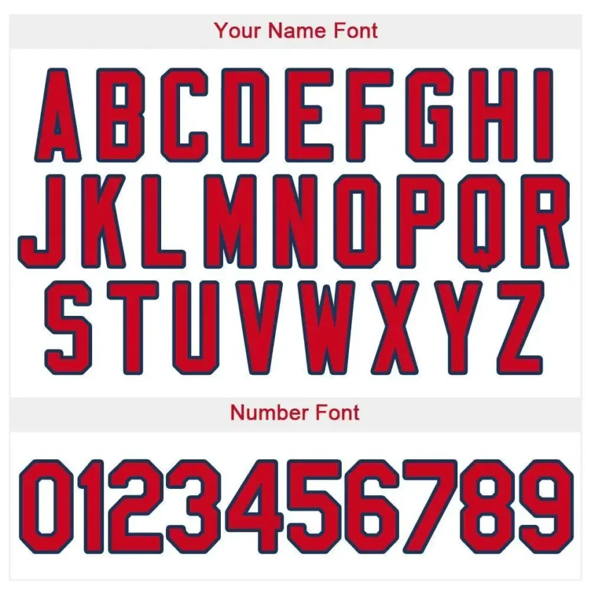 Custom White Baseball Jersey with Red-Navy - Image 2